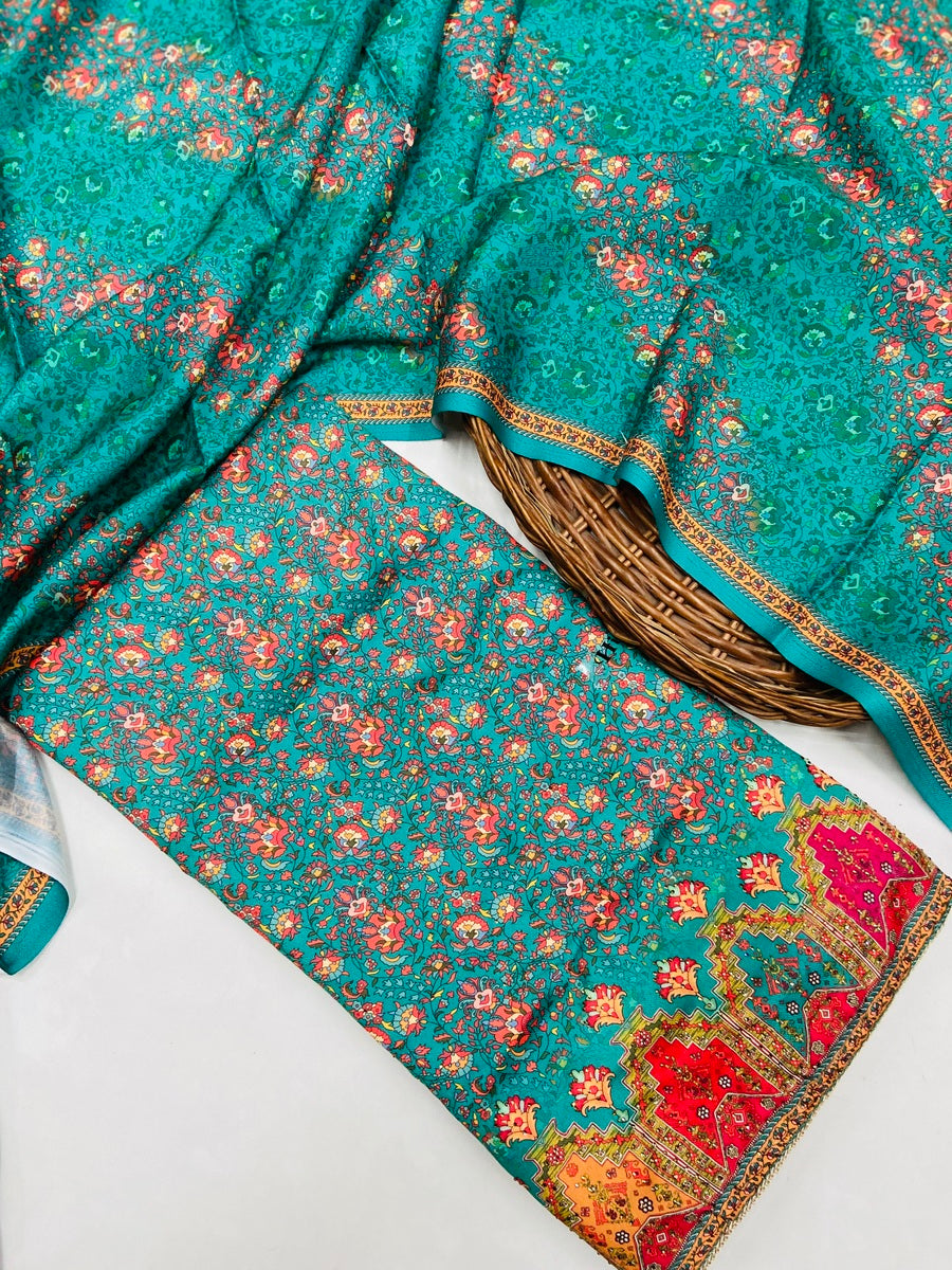 Premium Pashmina kani print Suit