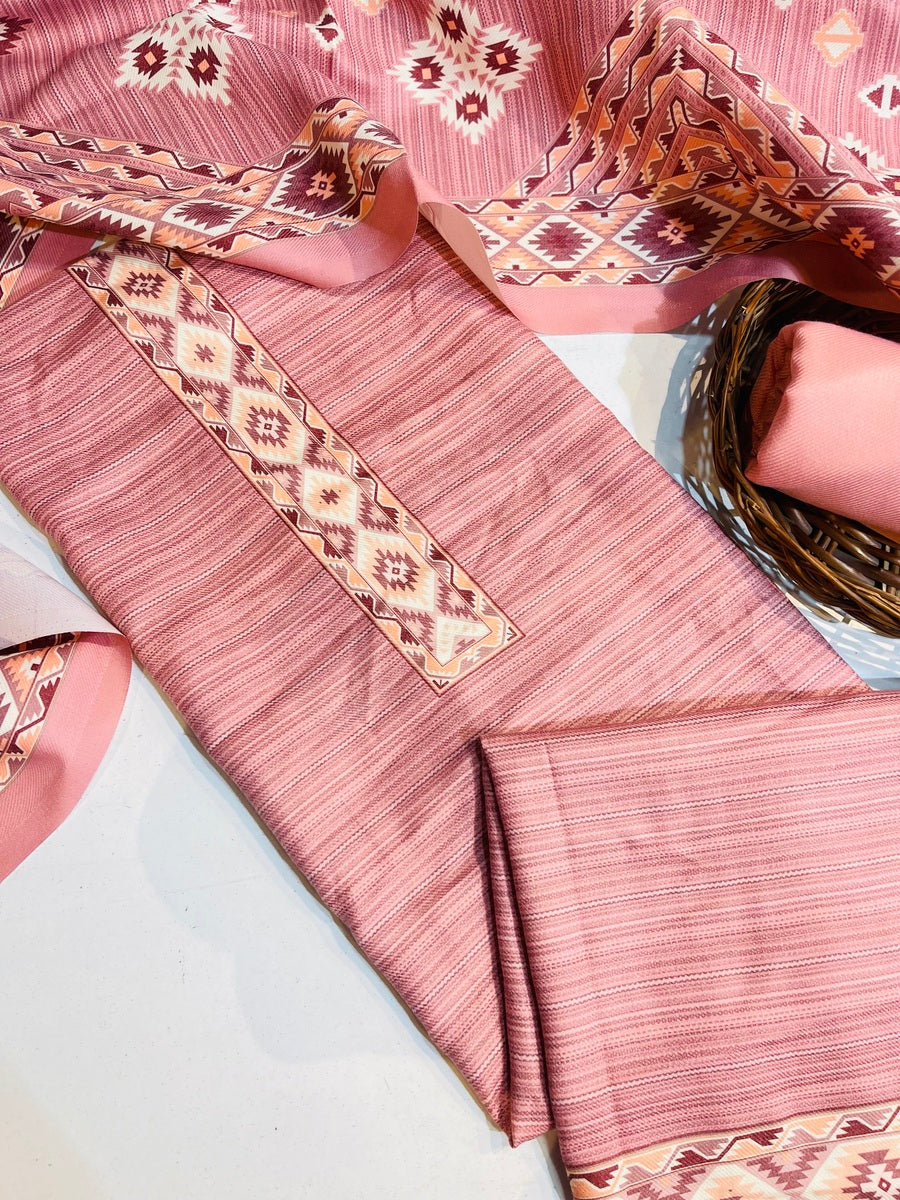 Premium kashmiri  Pashmina kani print Suit