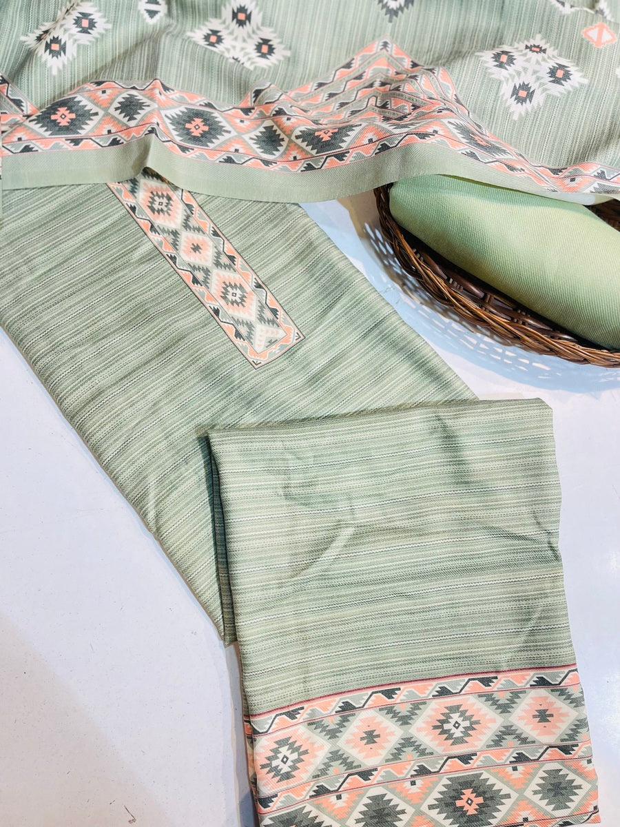 Premium kashmiri  Pashmina kani print Suit