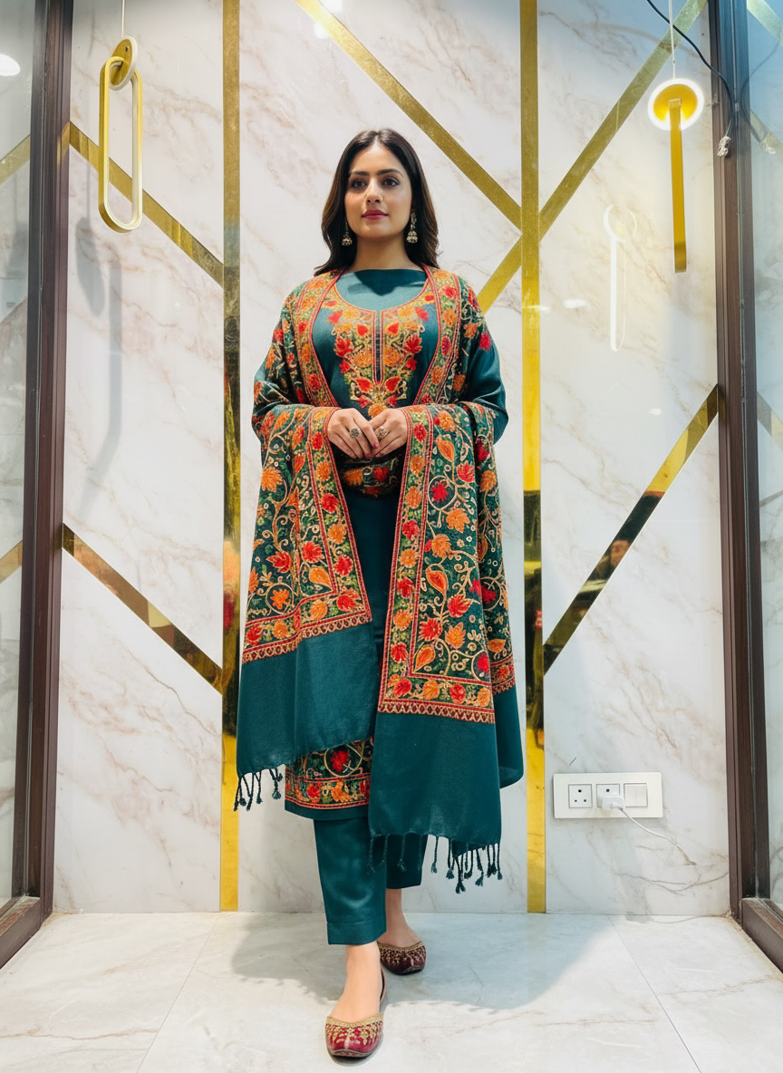 Kashmiri 🥶 winter pure suit (💯%handmade)