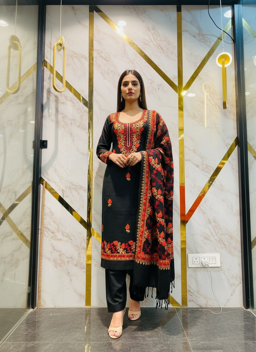 Kashmiri 🥶 winter pure suit (💯%handmade)