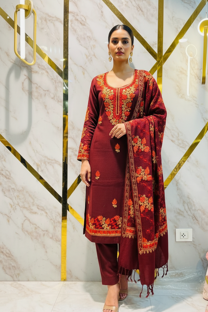 Kashmiri 🥶 winter pure suit (💯%handmade)