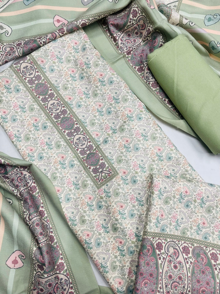 Premium kashmiri  Pashmina kani print Suit