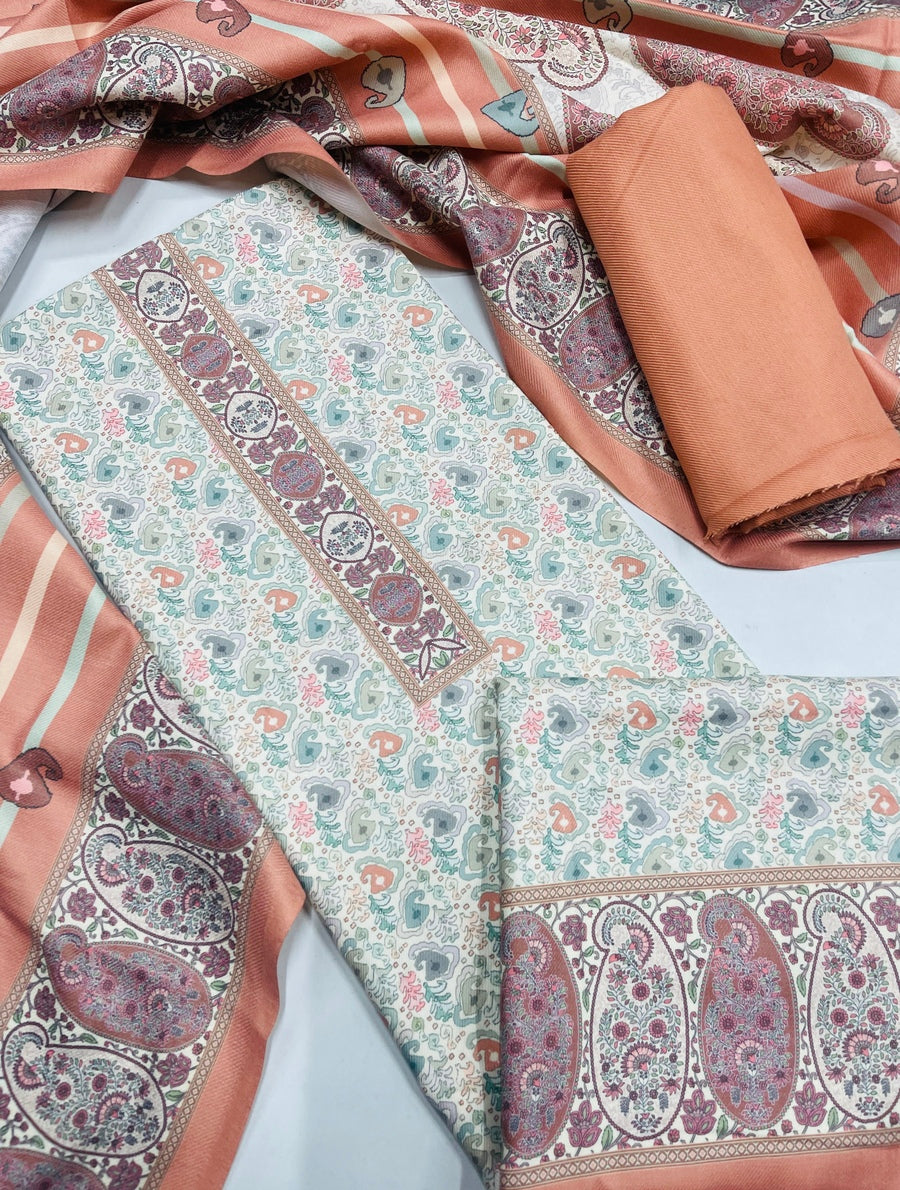 Premium kashmiri  Pashmina kani print Suit