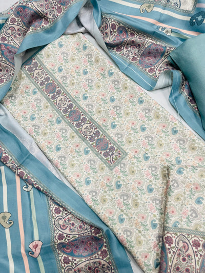 Premium kashmiri  Pashmina kani print Suit