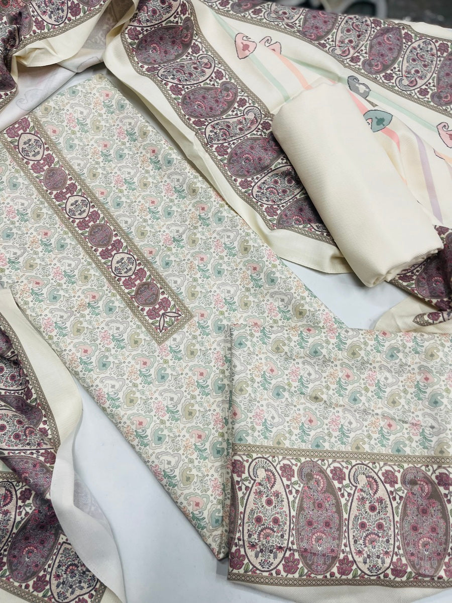 Premium kashmiri  Pashmina kani print Suit