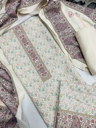 Premium kashmiri  Pashmina kani print Suit