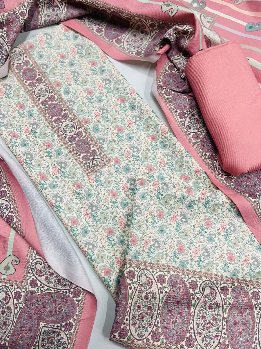 Premium kashmiri  Pashmina kani print Suit