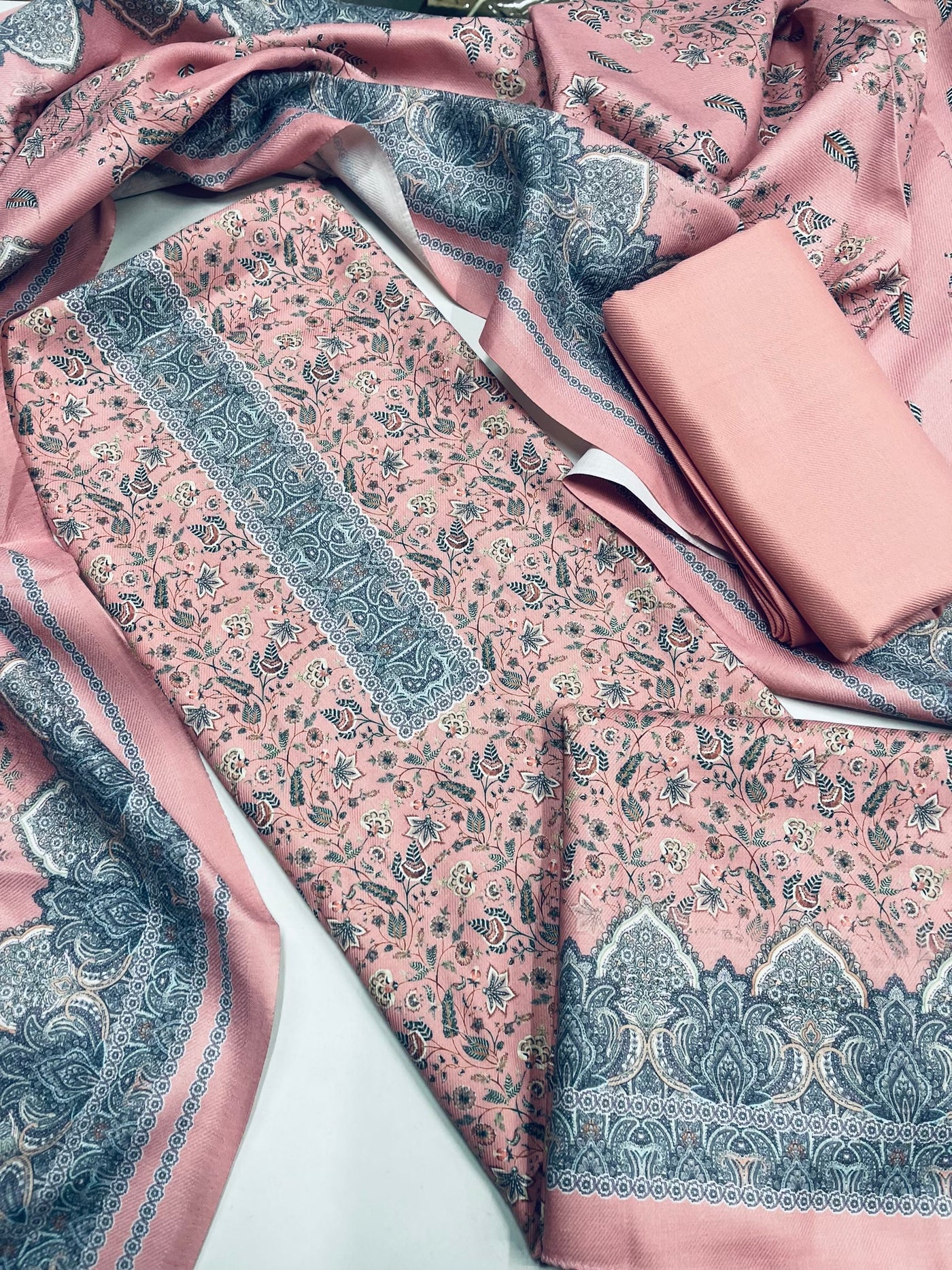 Premium kashmiri  Pashmina kani print Suit