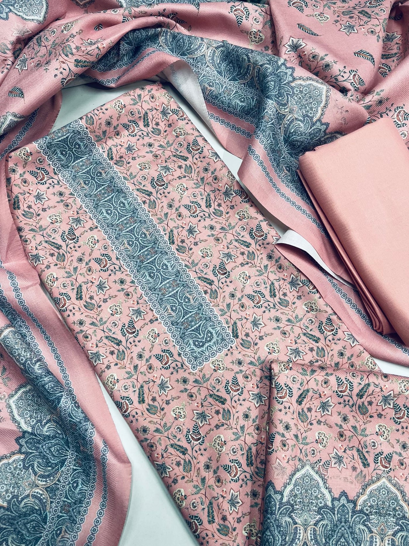 Premium kashmiri  Pashmina kani print Suit