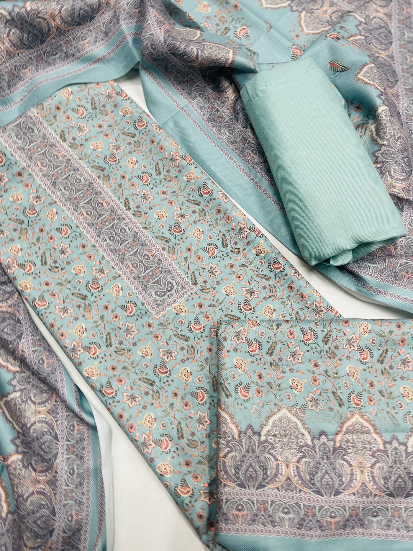 Premium kashmiri  Pashmina kani print Suit