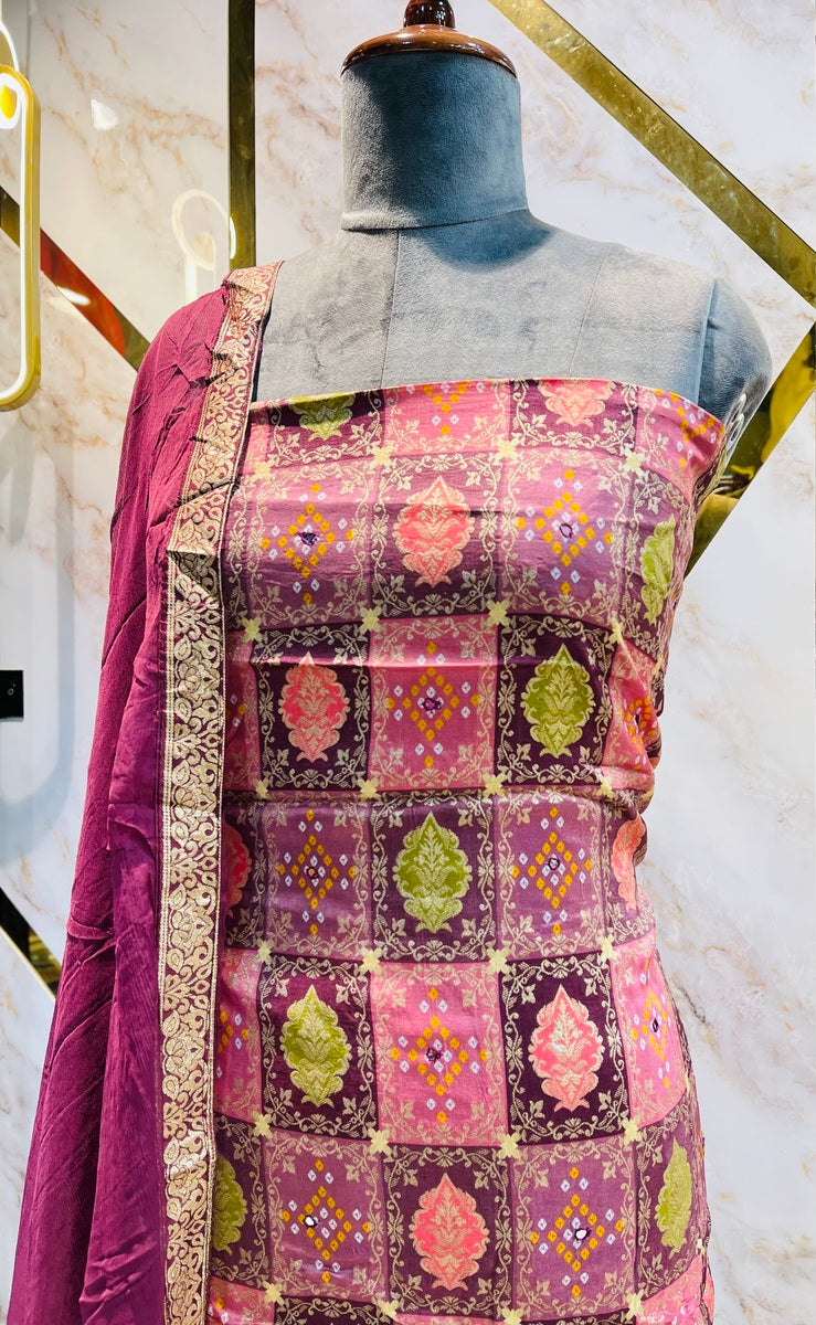 Premium jaipuri silk suit
