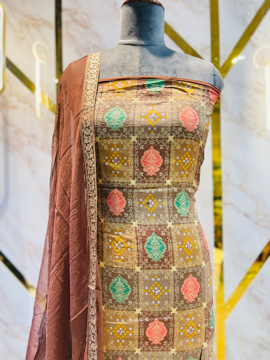 Premium jaipuri silk suit