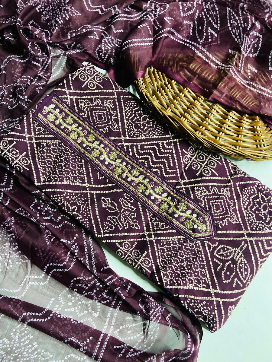 premium jaipuri designer cotton suit