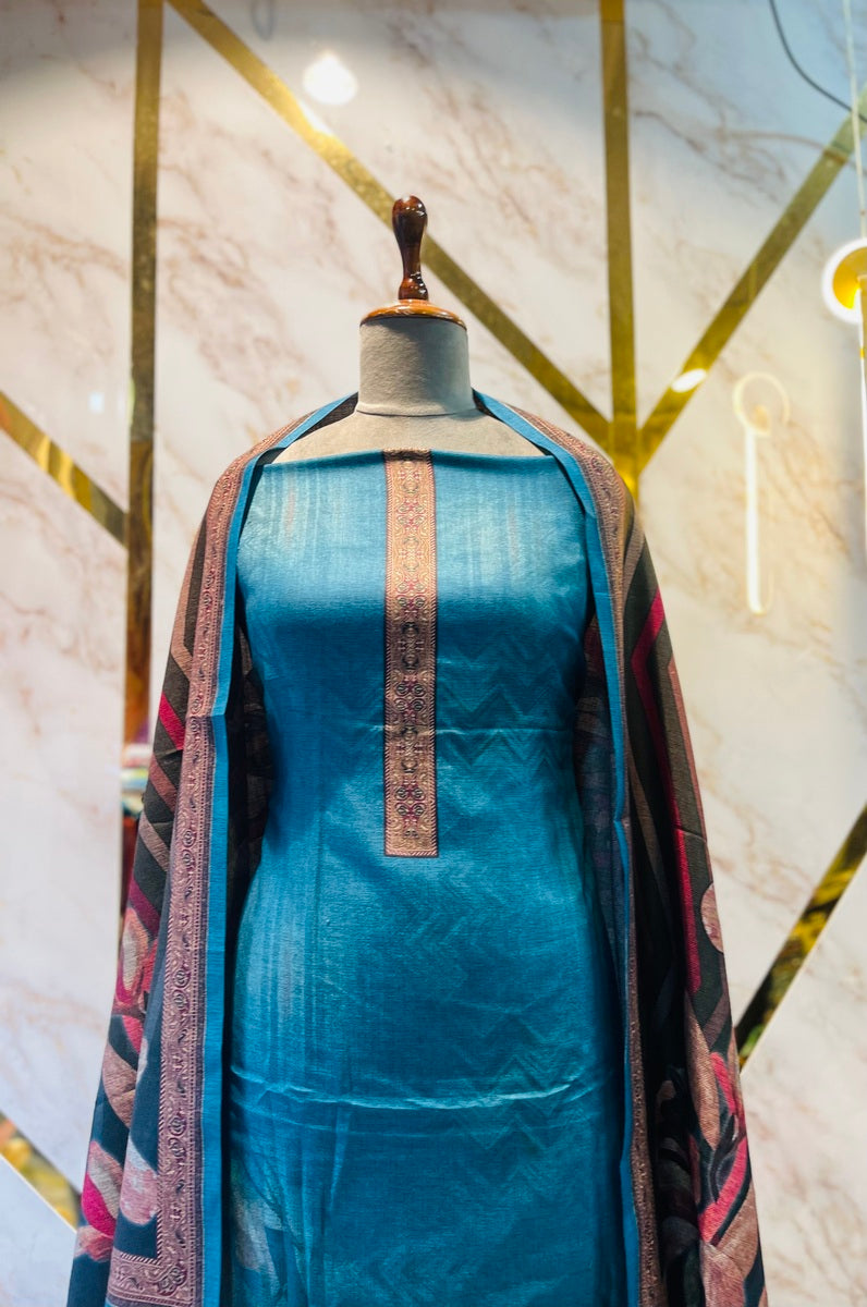 Premium kashmiri  Pashmina kani print Suit