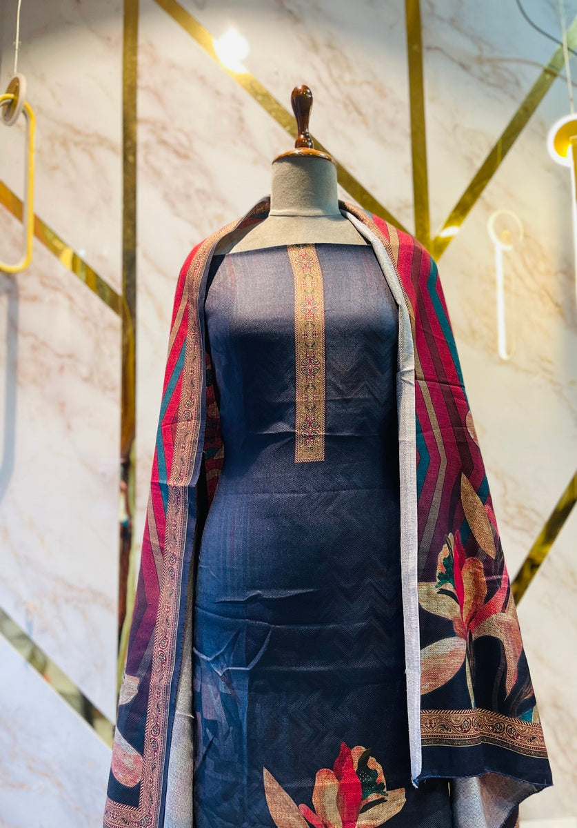 Premium kashmiri  Pashmina kani print Suit