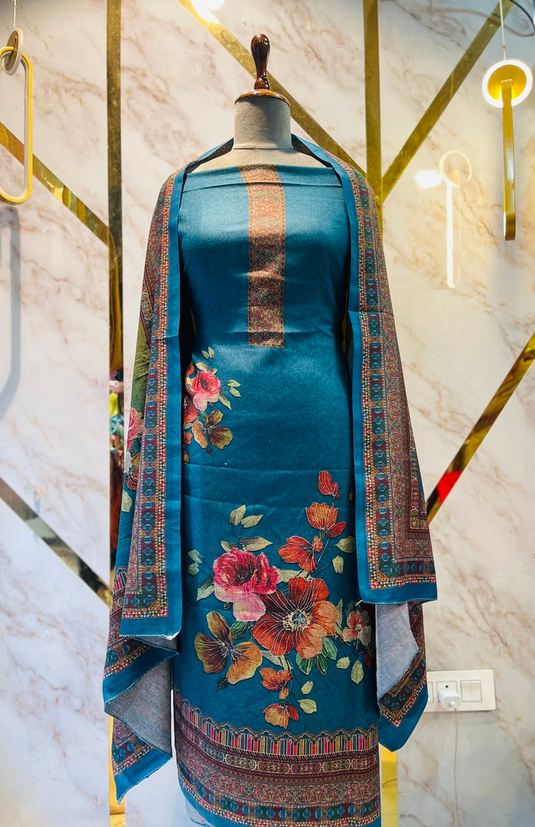 Premium kashmiri  Pashmina kani print Suit