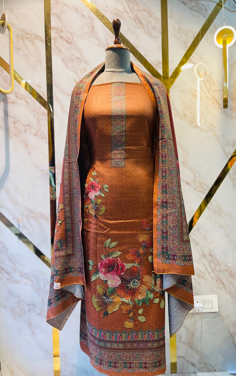 Premium kashmiri  Pashmina kani print Suit