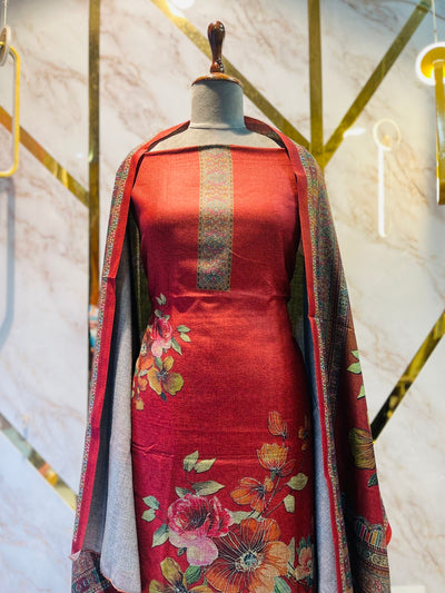 Premium kashmiri  Pashmina kani print Suit
