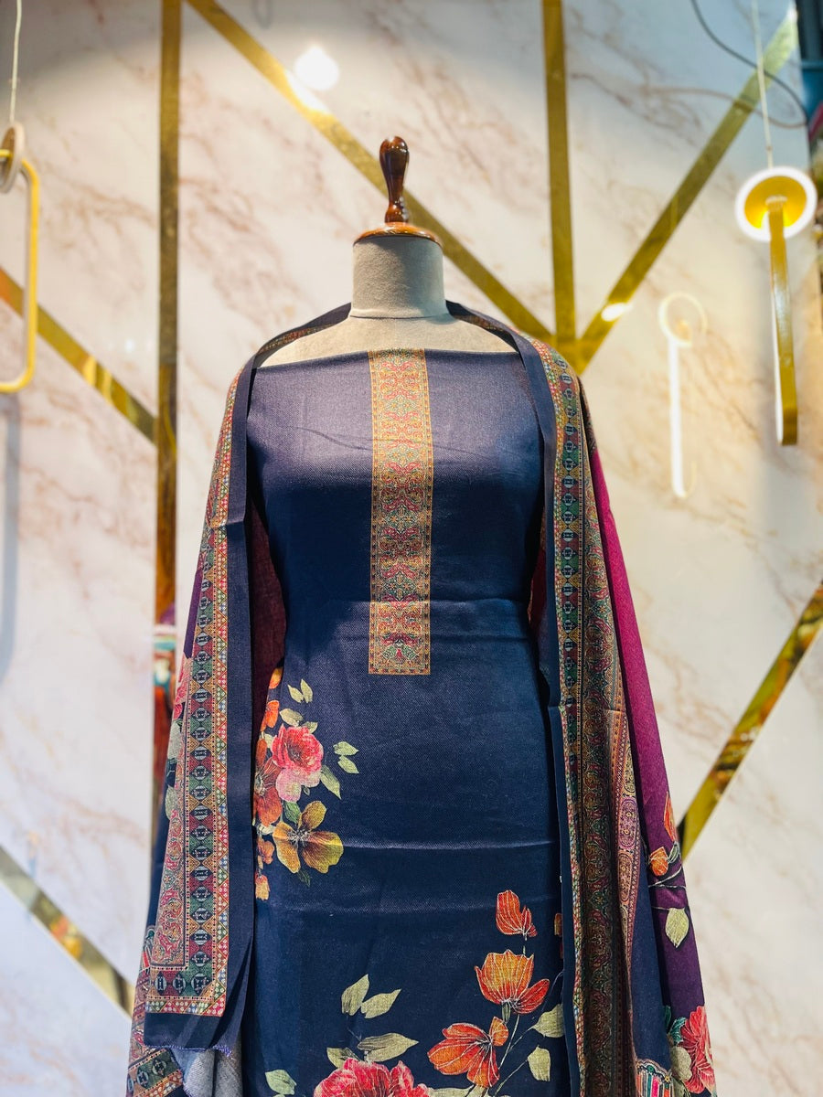 Premium kashmiri  Pashmina kani print Suit