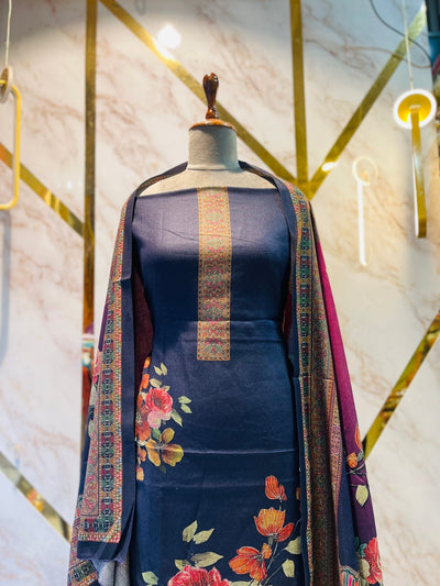 Premium kashmiri  Pashmina kani print Suit