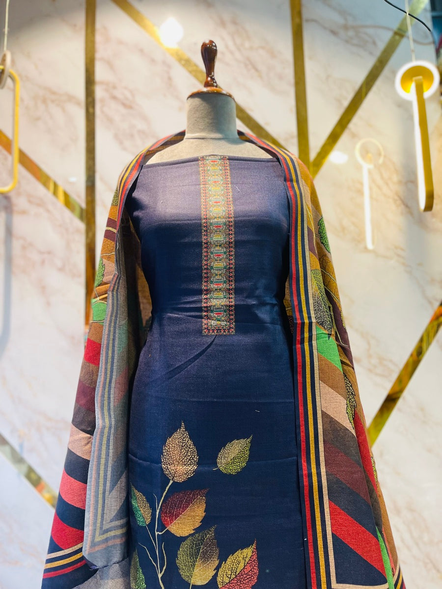 Premium kashmiri  Pashmina kani print Suit