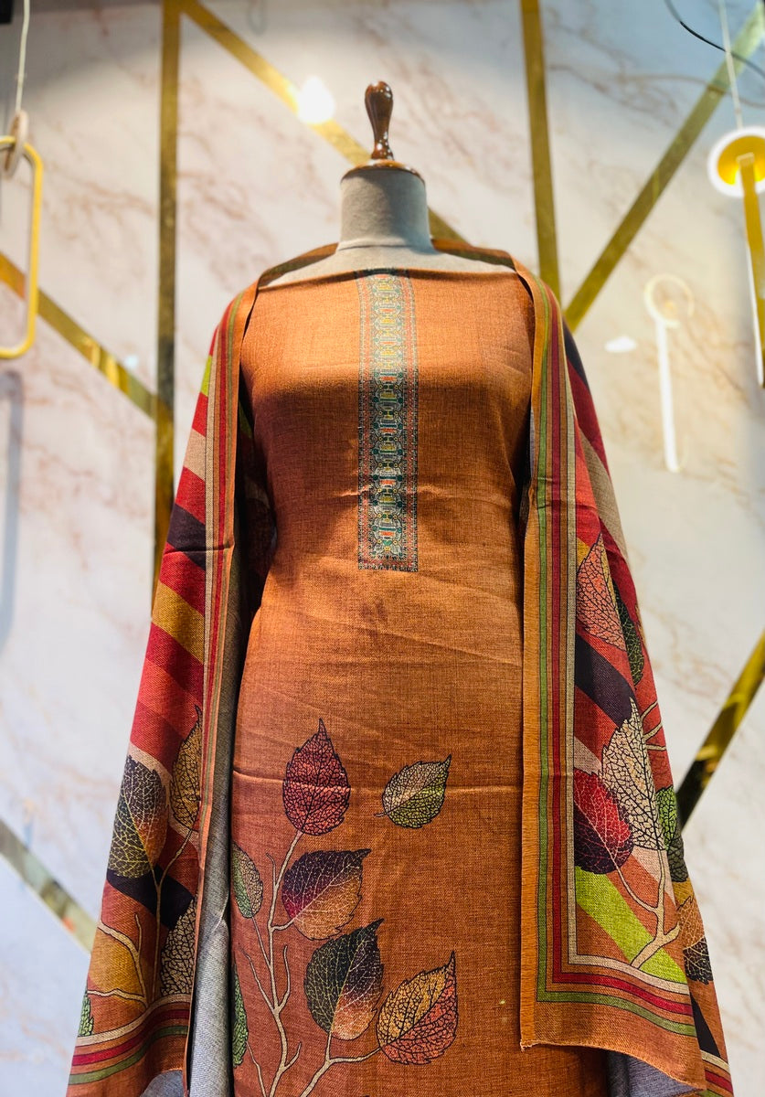Premium kashmiri  Pashmina kani print Suit