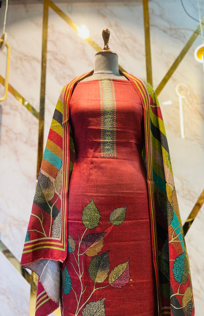 Premium kashmiri  Pashmina kani print Suit