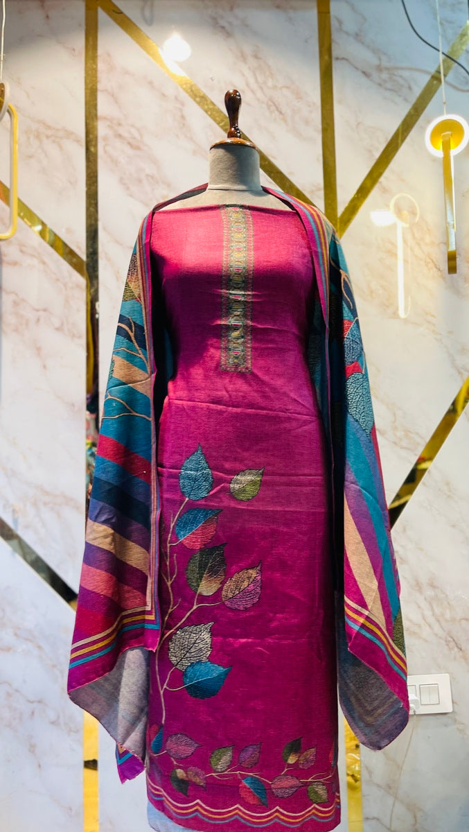 Premium kashmiri  Pashmina kani print Suit