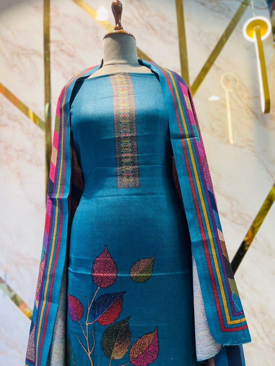 Premium kashmiri  Pashmina kani print Suit