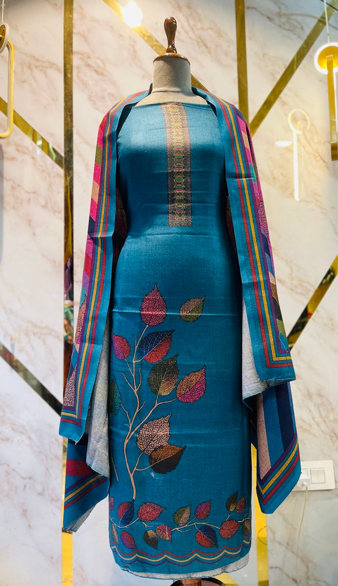 Premium kashmiri  Pashmina kani print Suit