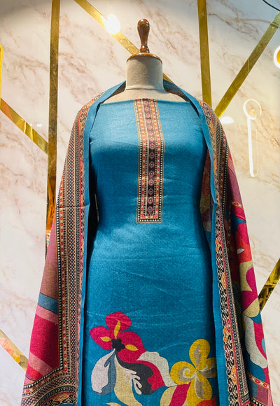 Premium kashmiri  Pashmina kani print Suit