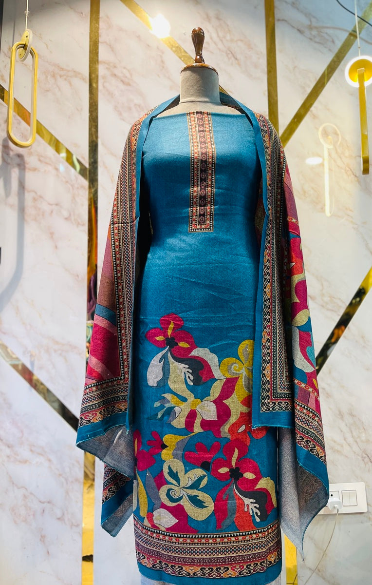 Premium kashmiri  Pashmina kani print Suit