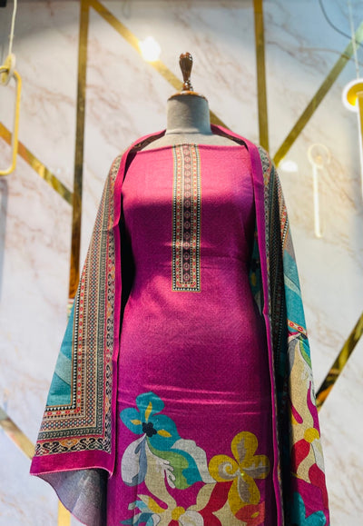 Premium kashmiri  Pashmina kani print Suit