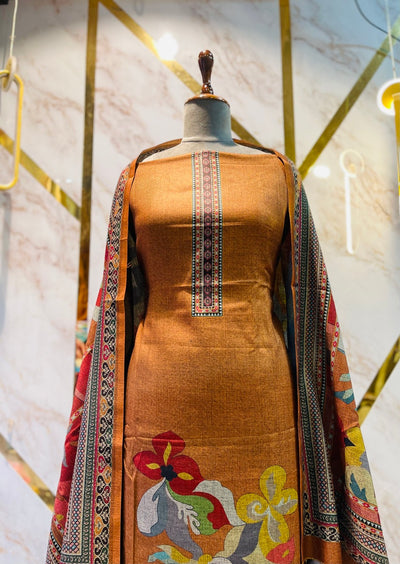 Premium kashmiri  Pashmina kani print Suit