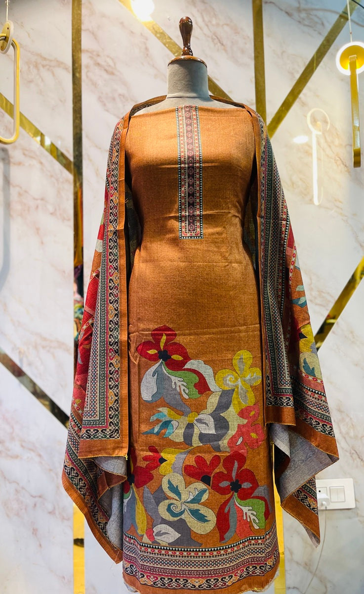 Premium kashmiri  Pashmina kani print Suit