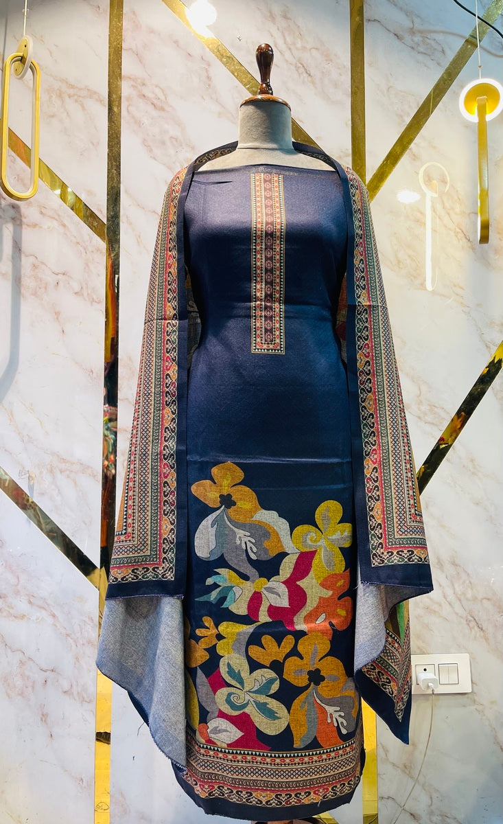 Premium kashmiri  Pashmina kani print Suit