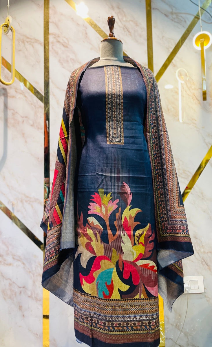 Premium kashmiri  Pashmina kani print Suit