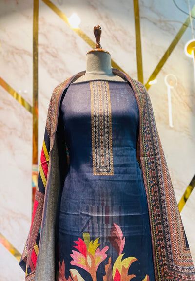 Premium kashmiri  Pashmina kani print Suit