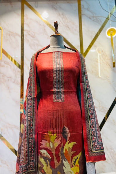 Premium kashmiri  Pashmina kani print Suit
