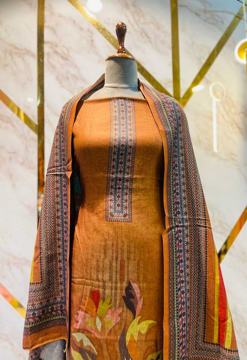 Premium kashmiri  Pashmina kani print Suit