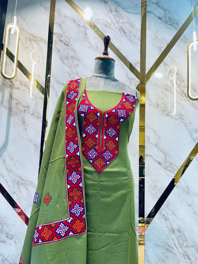 Pure winter 🥶 kinnauri (hand made ) suit( 4 side work )