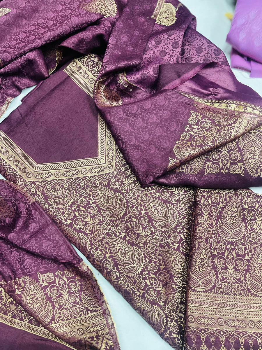 Premium kani Wollen Party Suits (100% Handmade)