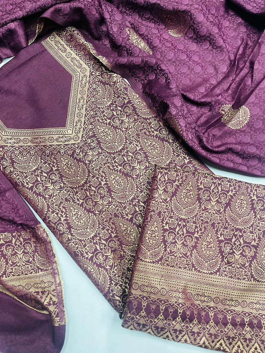 Premium kani Wollen Party Suits (100% Handmade)