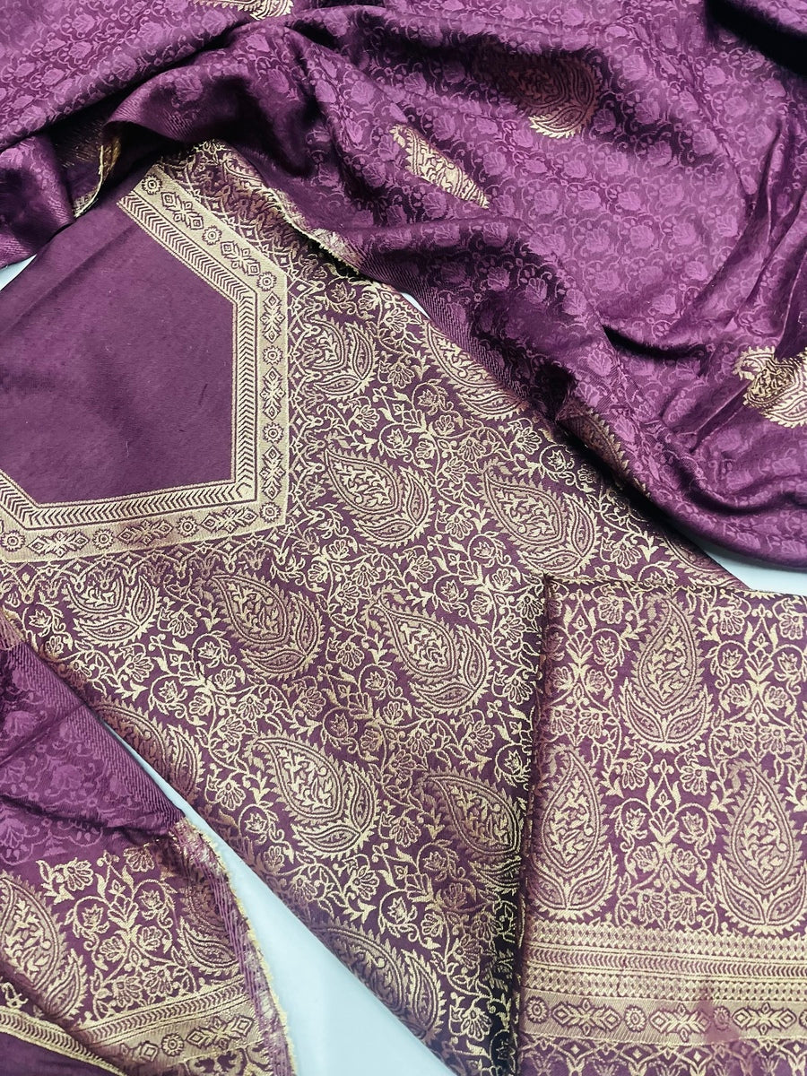 Premium kani Wollen Party Suits (100% Handmade)