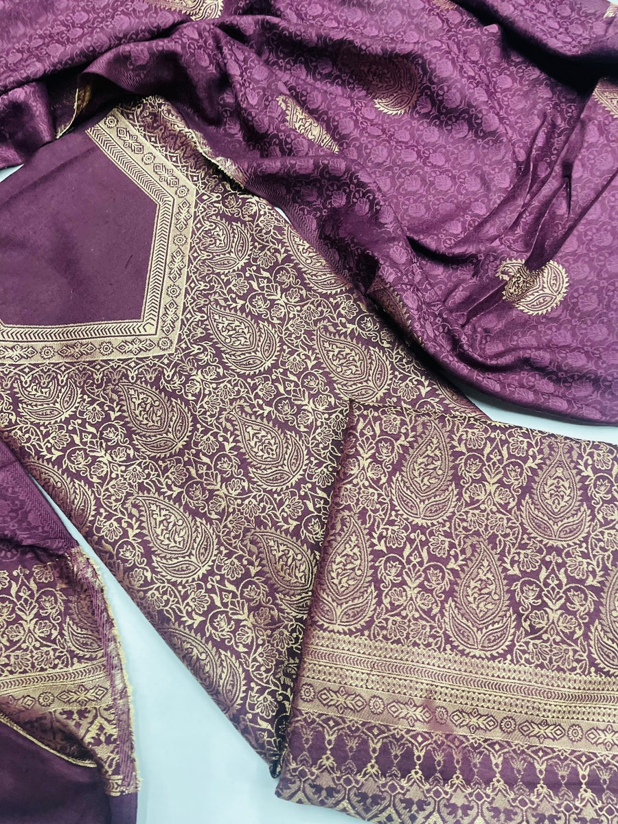 Premium kani Wollen Party Suits (100% Handmade)