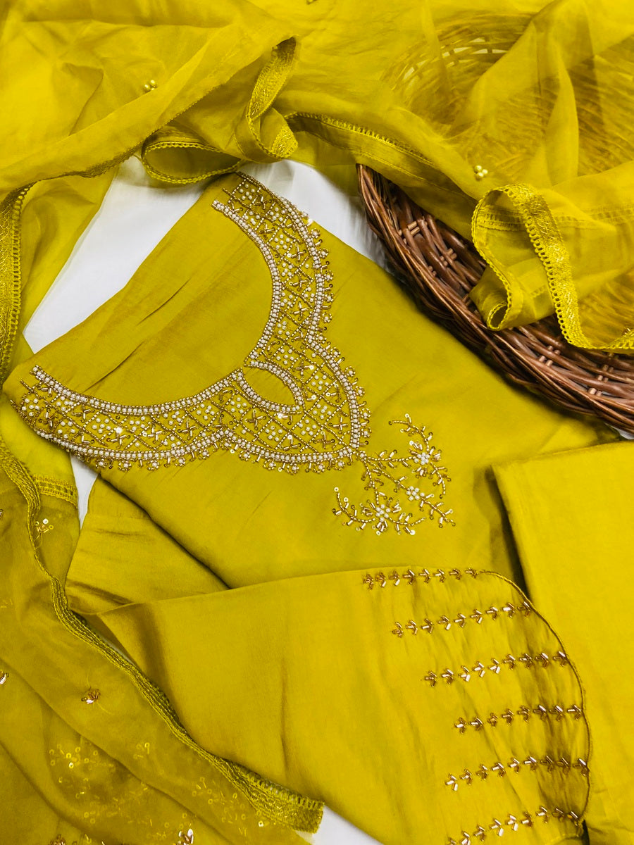 Party wear shimar silk suit