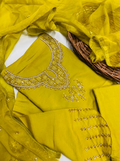 Party wear shimar silk suit