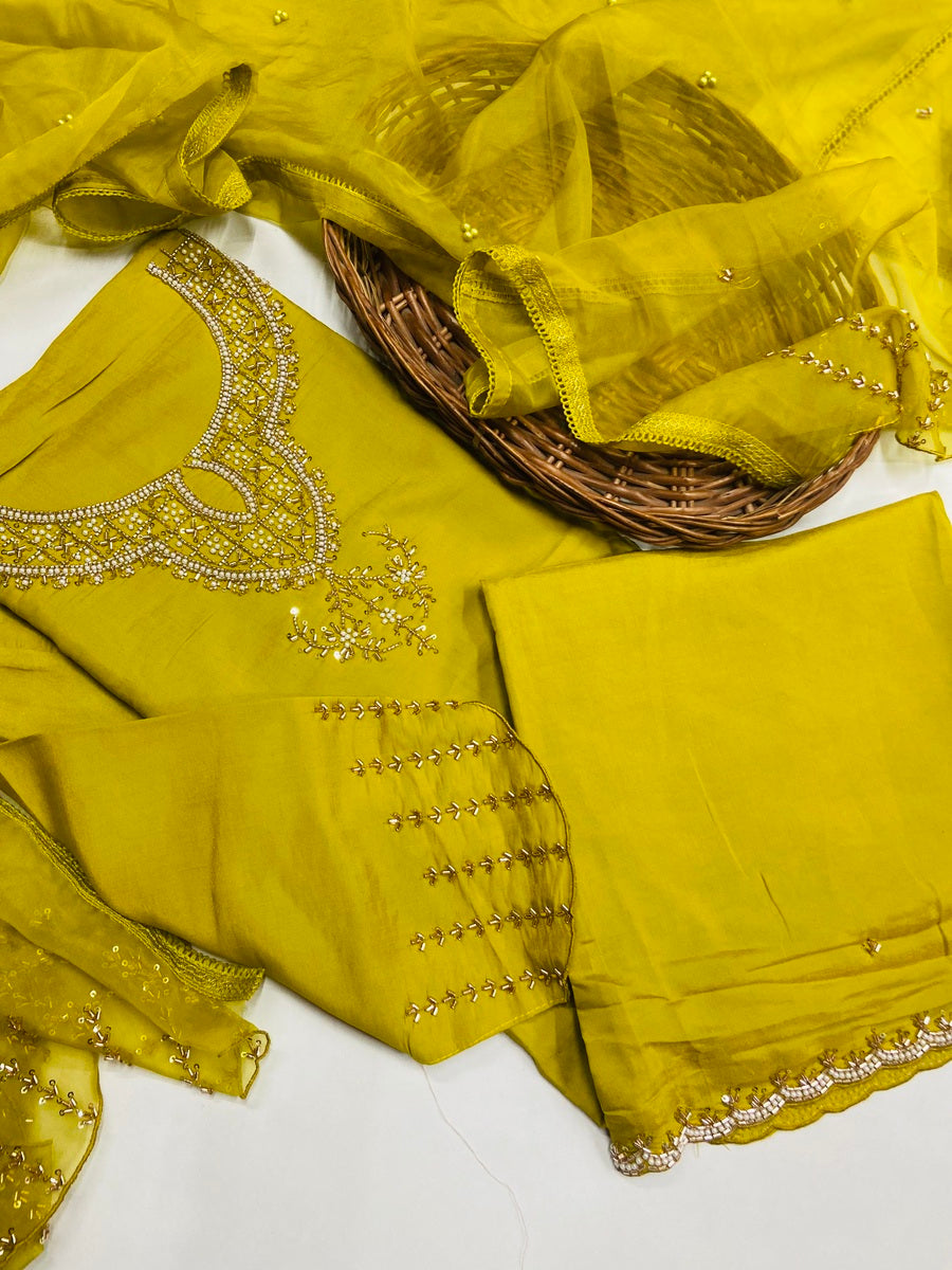 Party wear shimar silk suit