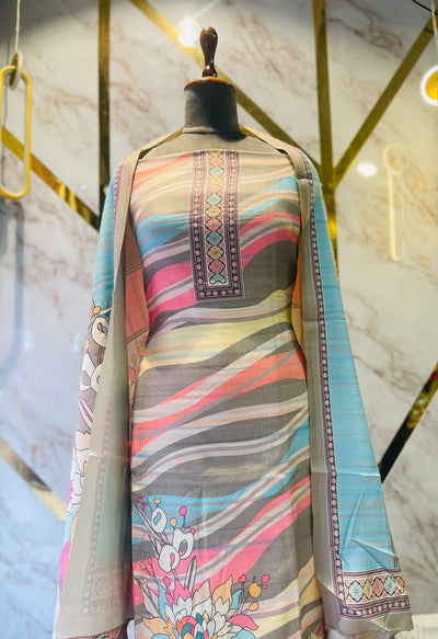 Premium Shimar Pashmina kani print Suit